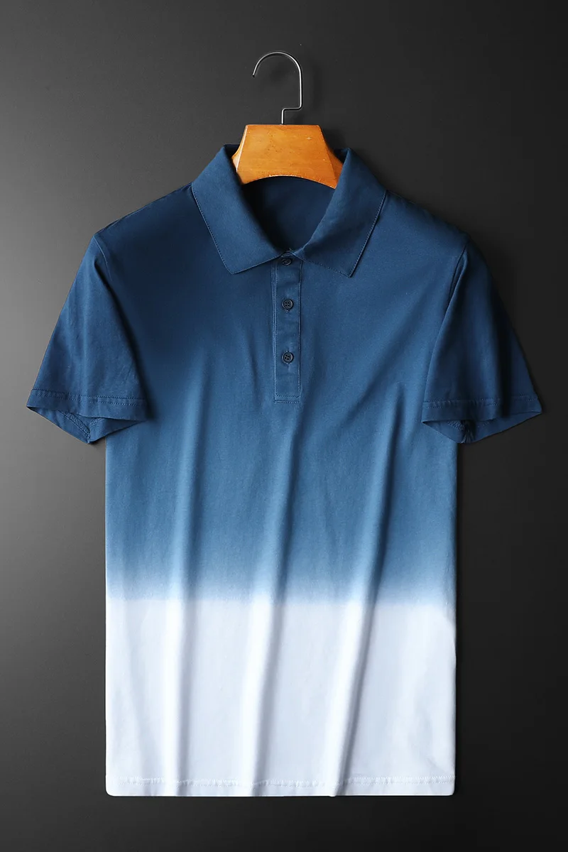High-quality Gradient Polo Shirts Men Short Sleeve Slim Polo Shirts Fashion Business Casual Tee Tops Social Streetwear Clothes
High-quality Gradient Polo Shirts Men Short Sleeve Slim Polo Shirts Fashion Business Casual Tee Tops Social Streetwear Clothes
