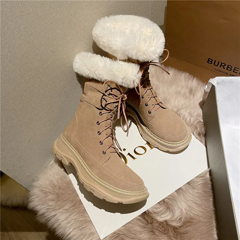 Meotina Natural Genuine Leather Ankle Boots Woman Snow Boots Flat Platform Short Boots Lace Up Female Shoes Fur Warm Winter 39
Meotina Natural Genuine Leather Ankle Boots Woman Snow Boots Flat Platform Short Boots Lace Up Female Shoes Fur Warm Winter 39