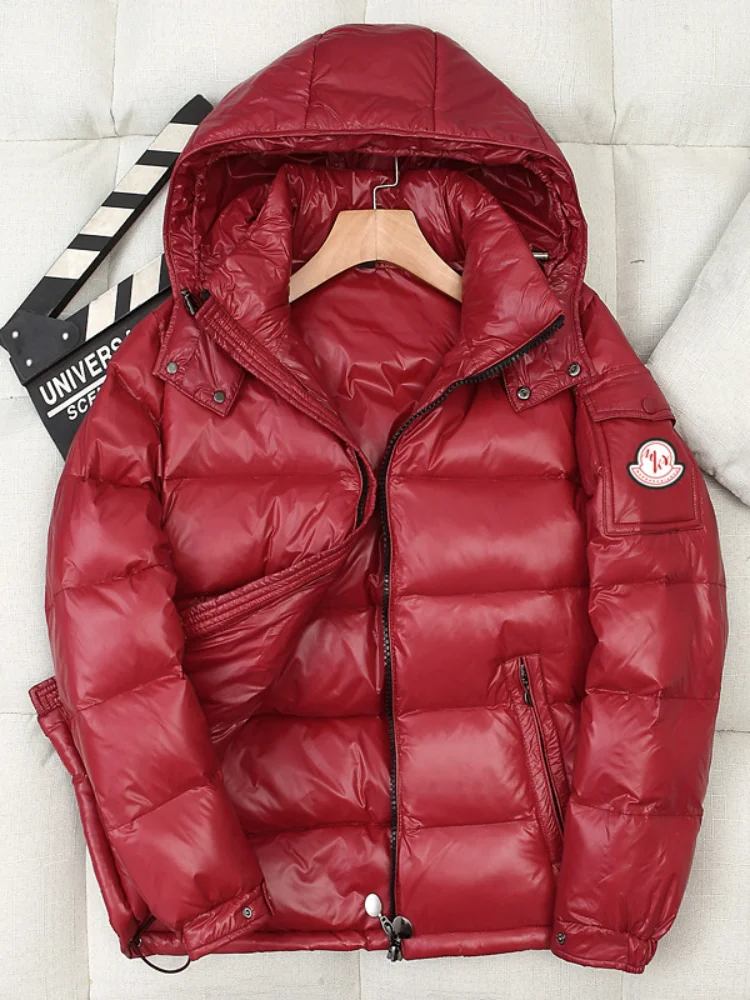 Glossy down Jacket Men and Women Short Hooded Couple Thickened Warm-Keeping and Cold-Proof Coat White Duck down Handsome Trendy
Glossy down Jacket Men and Women Short Hooded Couple Thickened Warm-Keeping and Cold-Proof Coat White Duck down Handsome Trendy