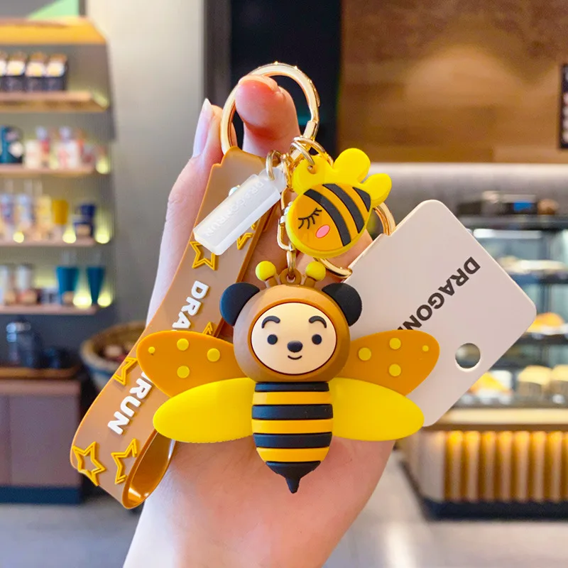 New style Cute Cartoon Bee Keychain Bag Pendant Accessories Small Gifts Children's Fun Doll Key Ring Charm Decorations Hot Gift
New style Cute Cartoon Bee Keychain Bag Pendant Accessories Small Gifts Children's Fun Doll Key Ring Charm Decorations Hot Gift