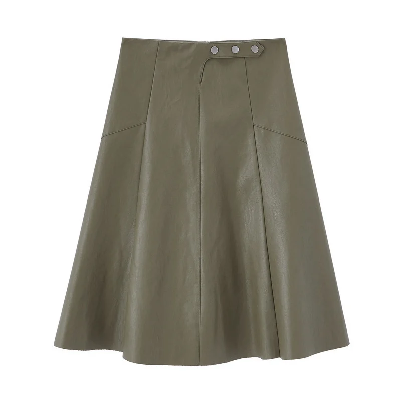 PU Leather A Line Knee Length Skirt 2020 Spring Office Retro Style New Arrival Solid Color
PU Leather A Line Knee Length Skirt 2020 Spring Office Retro Style New Arrival Solid Color