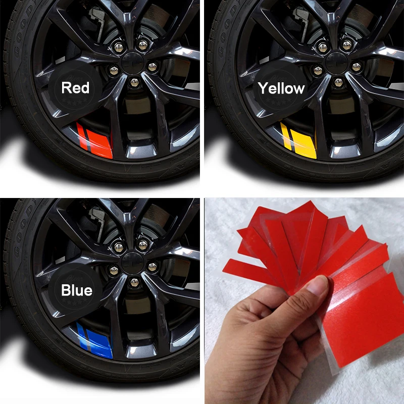 6Pcs Car Sticker Reflective Car Wheel Rim Vinyl Warning Stickers Hash Mark Stripe Racing Wheel Hub Decals Size 16 - 21 For Car 
6Pcs Car Sticker Reflective Car Wheel Rim Vinyl Warning Stickers Hash Mark Stripe Racing Wheel Hub Decals Size 16 - 21 For Car