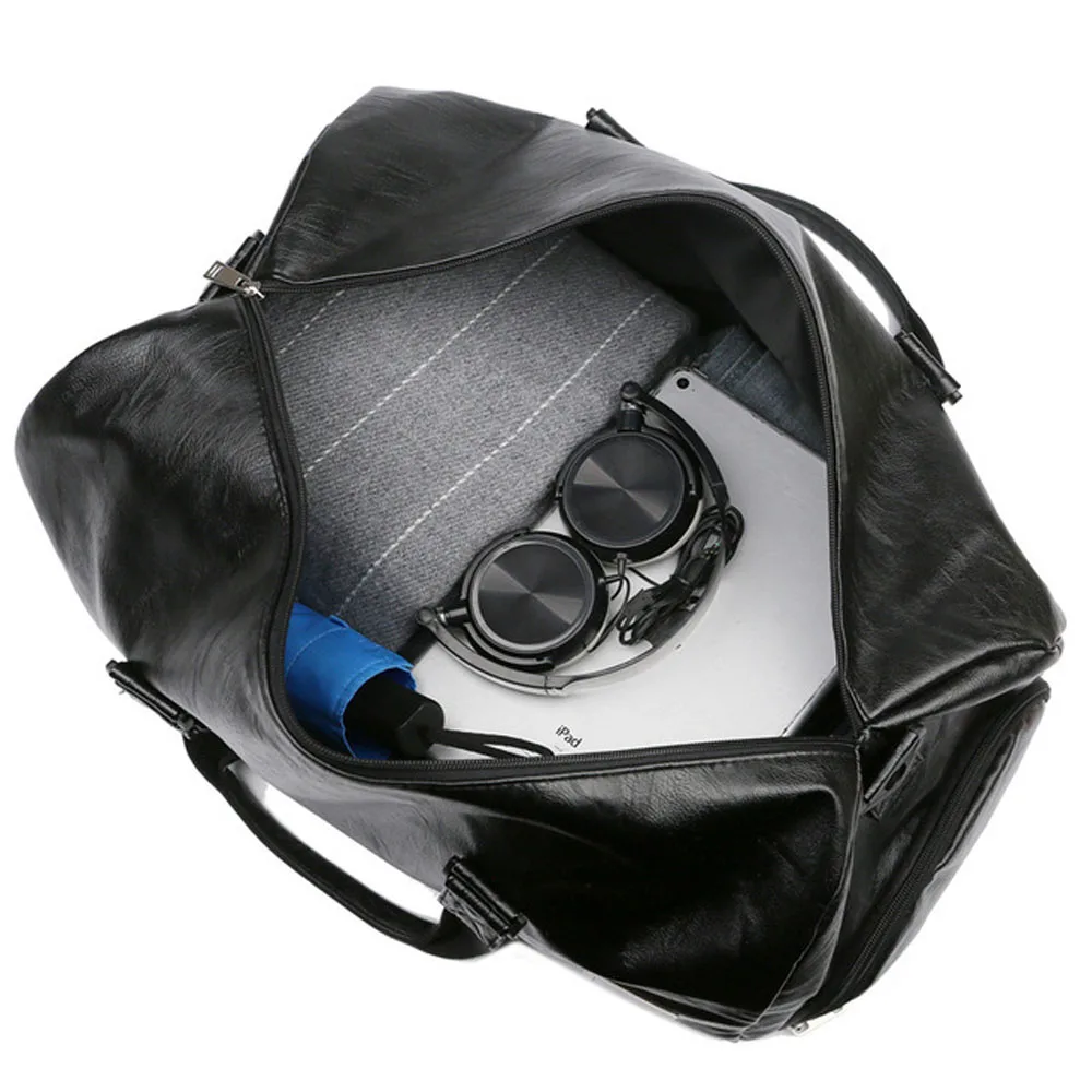 Спортивная сумка из кожи для мужчин чемодан на плечо обуви фитнеса йоги