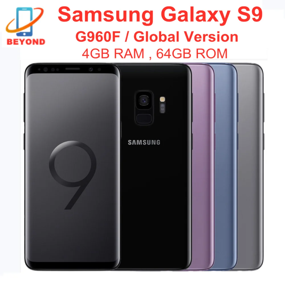 

Samsung Galaxy S9 G960F 4GB RAM 64GB Global Version LTE Octa Core 5.8" ROM NFC Exynos Original Unlocked Mobile Phone