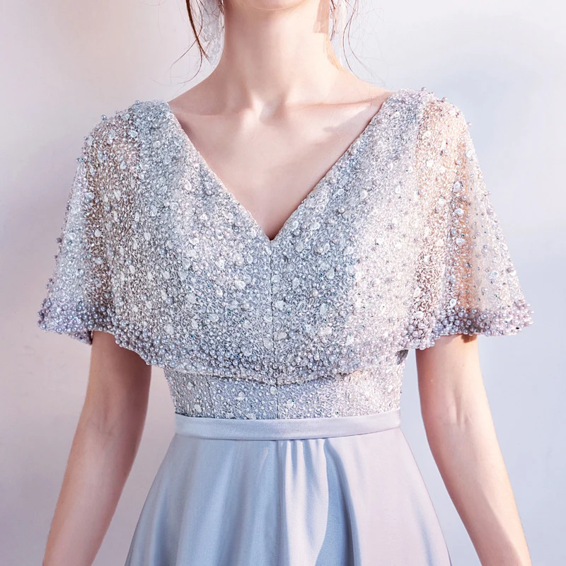 Shawl Evening Dress CR444 V-Neck Short Sleeve Women Party Dresses Patchwork A-Line Robe De Soiree Lace Beading Formal Gowns
Shawl Evening Dress CR444 V-Neck Short Sleeve Women Party Dresses Patchwork A-Line Robe De Soiree Lace Beading Formal Gowns