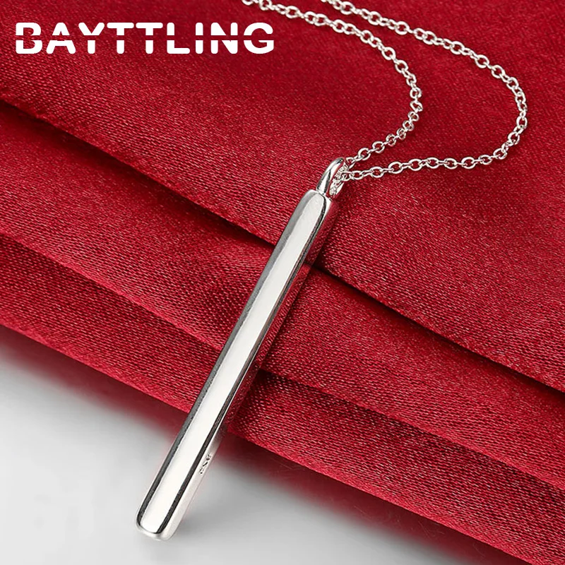 BAYTTLING Silver Color 18 Inch Link/Snake Chain Square Pillar Pendant Necklace For Woman Fashion Wedding Jewelry Gift
BAYTTLING Silver Color 18 Inch Link/Snake Chain Square Pillar Pendant Necklace For Woman Fashion Wedding Jewelry Gift
