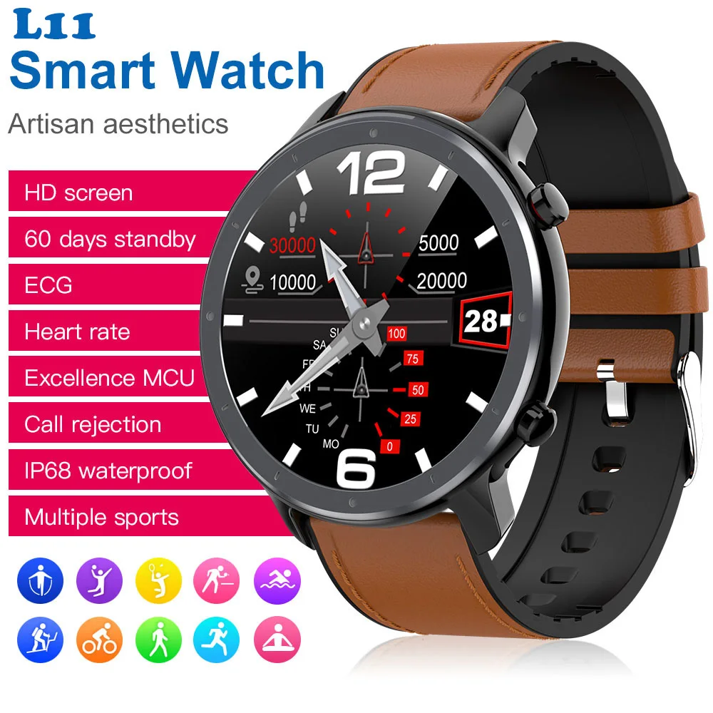 New L11 Smart Watch Women Men Waterproof Fitness Tracker Bracelet Heart Rate Blood Pressure Monitor Smartwatches For IOS Android
New L11 Smart Watch Women Men Waterproof Fitness Tracker Bracelet Heart Rate Blood Pressure Monitor Smartwatches For IOS Android