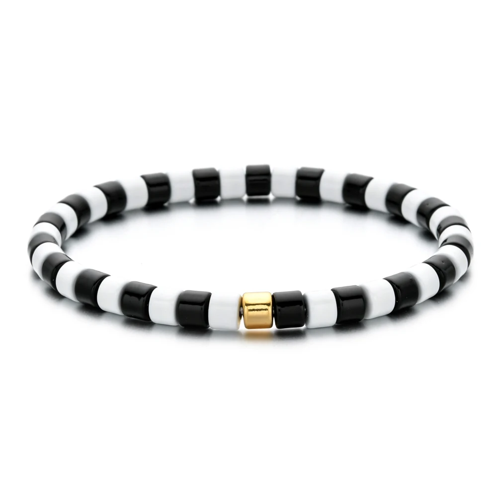New Trendy Beads Bracelet Men Tile Bead Bracelet Handmade Jewelry Women New Boho Fashion Stripes Bangles For Women Girls Gift
New Trendy Beads Bracelet Men Tile Bead Bracelet Handmade Jewelry Women New Boho Fashion Stripes Bangles For Women Girls Gift