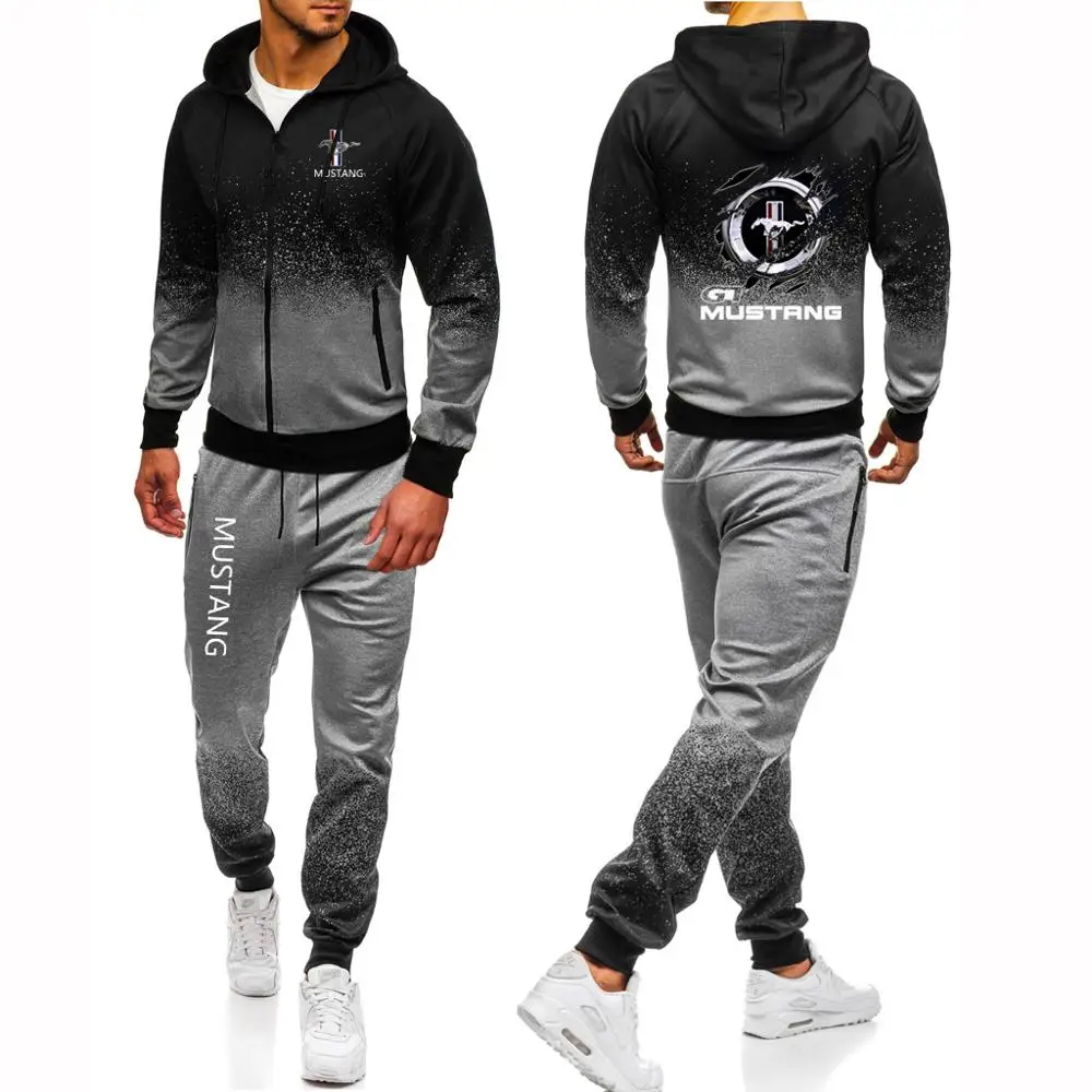 2021 Men's Creative Design Mustang Set Harajuku Zipper Jacket Sport Suits College Male Gradient Hoodies Casual Sweatpant Set
2021 Men's Creative Design Mustang Set Harajuku Zipper Jacket Sport Suits College Male Gradient Hoodies Casual Sweatpant Set