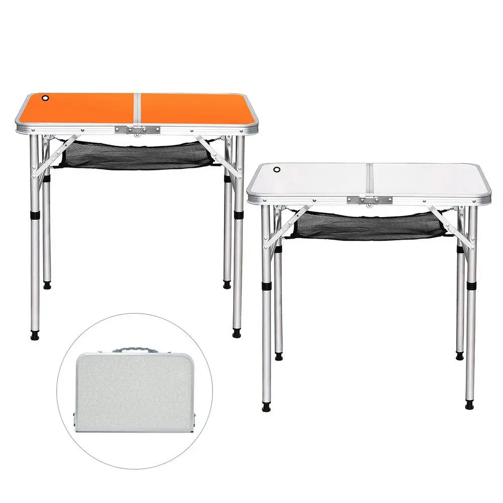 70 X 50 X60CM Folding Camping Table Adjustable Lightweight Desk Silver - White Anodized Aluminum Tube Legs Non-slip Rubber Feet 
70 X 50 X60CM Folding Camping Table Adjustable Lightweight Desk Silver - White Anodized Aluminum Tube Legs Non-slip Rubber Feet