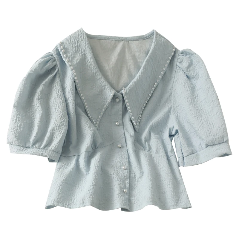 Women Fashion Outdoor Beading Short Sleeves V-neck Casual Blouse Ladies OL Sweet Top Girls Student Elegant Daily Basic Shirts
Women Fashion Outdoor Beading Short Sleeves V-neck Casual Blouse Ladies OL Sweet Top Girls Student Elegant Daily Basic Shirts