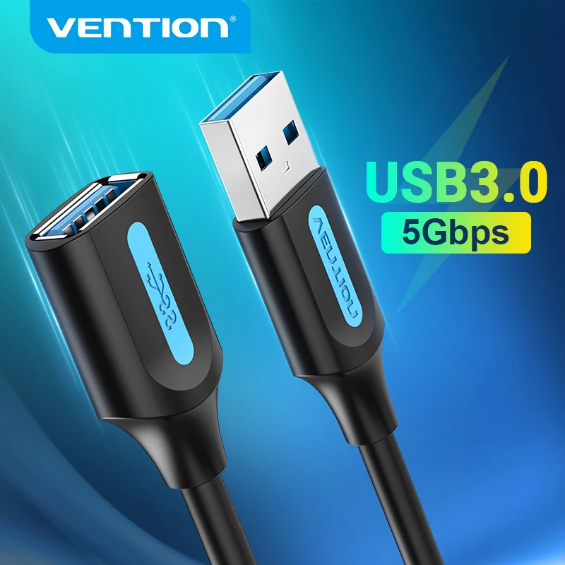

Vention USB Extension Cable 3.0 2.0 Male to Female USB Cable Extender Data Cord for Laptop PC Smart-TV PS4 Xbox One USB to USB