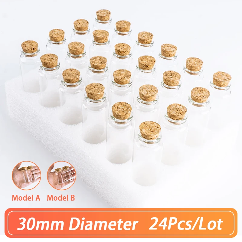 30mm 24pcs/lot Glass Message Jar Decoration Bottle Craft Container Small Mason Jar Mini Hot Sale Decoration Cheap Cork Stopper
30mm 24pcs/lot Glass Message Jar Decoration Bottle Craft Container Small Mason Jar Mini Hot Sale Decoration Cheap Cork Stopper