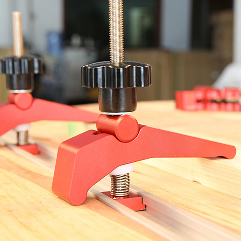 New Aluminum Alloy Quick Acting Hold Down Clamp T-slot T-track Clamp Set Woodworking Tools
New Aluminum Alloy Quick Acting Hold Down Clamp T-slot T-track Clamp Set Woodworking Tools