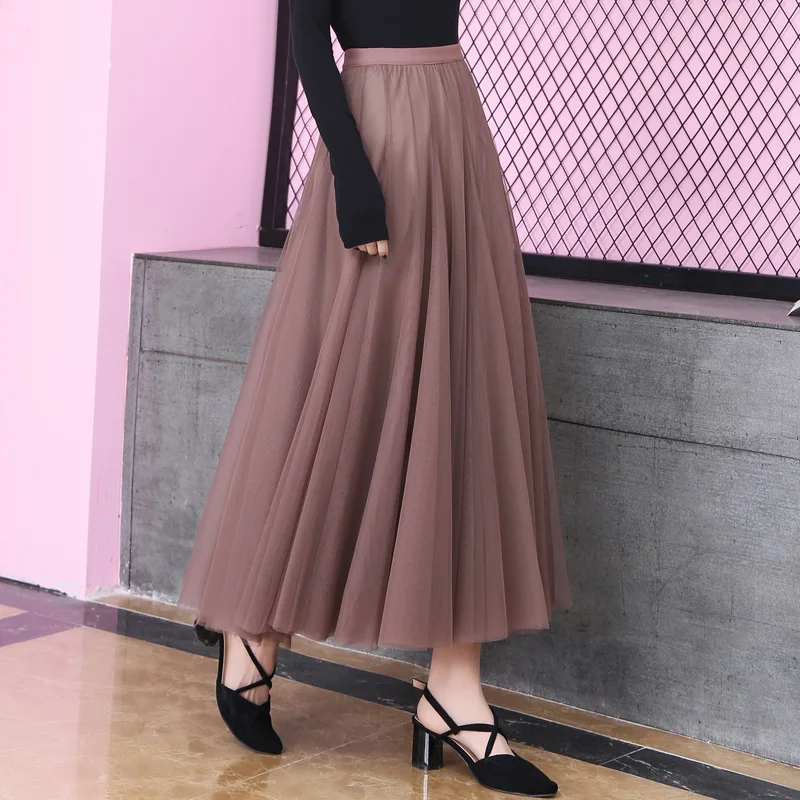 LANMREM 2021 Autumn Ankle-length Elastic Waist Mesh Street Wear All-match Multi Layer Big Swing Black Skirt For Women 2A1905
LANMREM 2021 Autumn Ankle-length Elastic Waist Mesh Street Wear All-match Multi Layer Big Swing Black Skirt For Women 2A1905