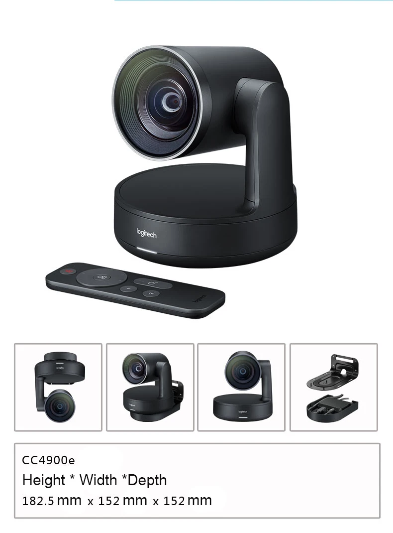 Logitech CC4900e MEETUP Large Conference Business Office USB 90 Degree Wide Angle 4K HD Camera Webcam
Logitech CC4900e MEETUP Large Conference Business Office USB 90 Degree Wide Angle 4K HD Camera Webcam