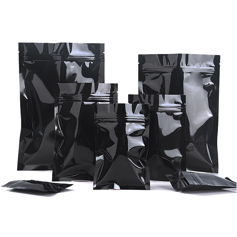 100Pcs Black Zip Lock Aluminum Foil Mylar Bag Heat Seal Resealable Self Seal Food Coffee Tea Snack Storage Packaging Pouches
100Pcs Black Zip Lock Aluminum Foil Mylar Bag Heat Seal Resealable Self Seal Food Coffee Tea Snack Storage Packaging Pouches