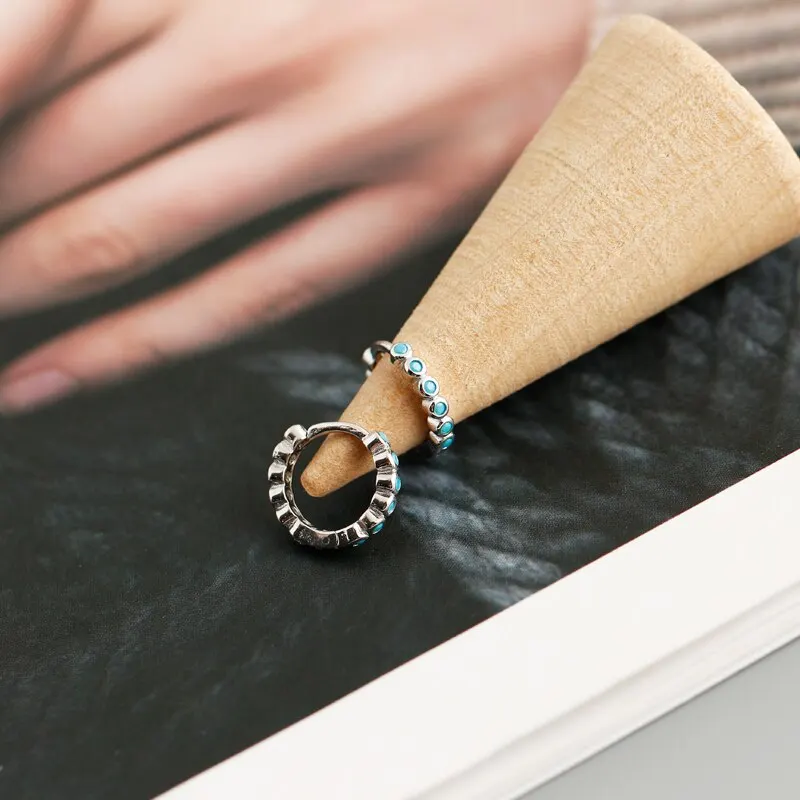 A00497 Bohemian Real 925 Sterling Silver Round Blue Zircon Ear Buckle for Women Simple Unisex Rock Earrings Jewelry Gift
A00497 Bohemian Real 925 Sterling Silver Round Blue Zircon Ear Buckle for Women Simple Unisex Rock Earrings Jewelry Gift