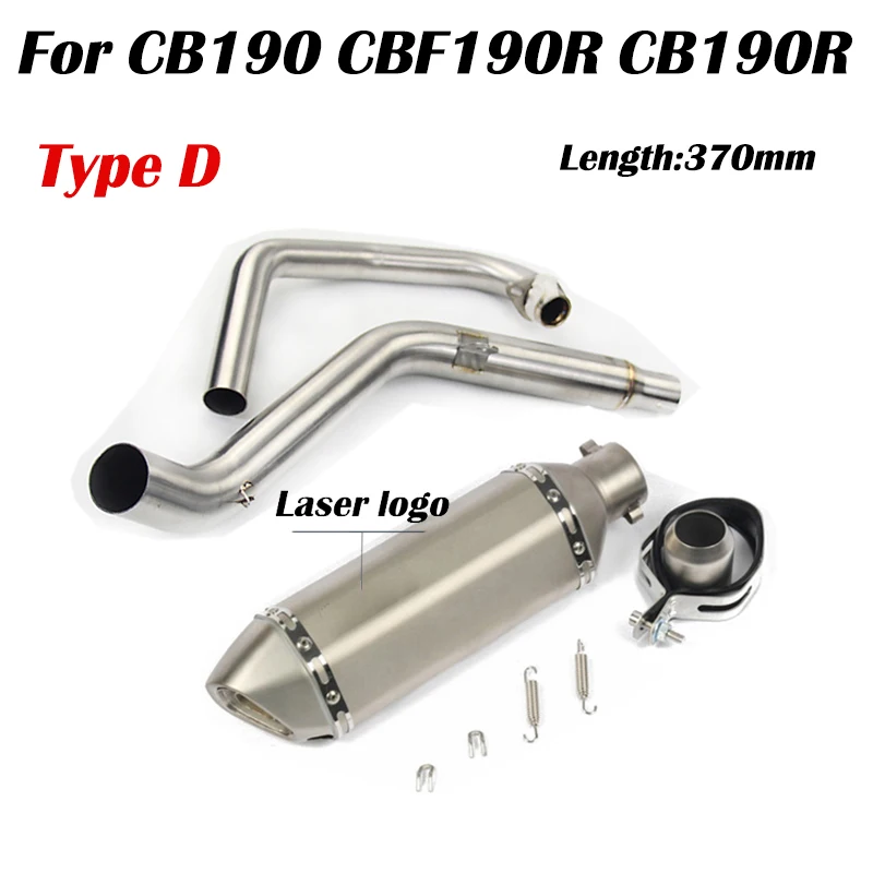 Для Honda CB190 CBF190R CB190R CBF190X мотоцикл выхлопной глушитель трубы среднего звена Mid