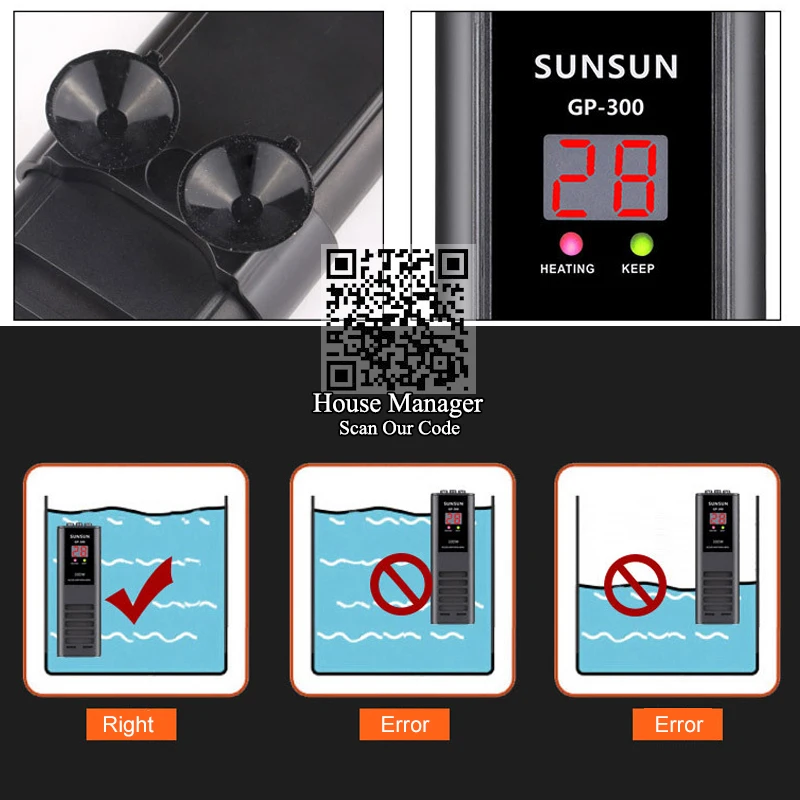 Super tech Digital Aquarium Temperature Controller Anti-explosion heating rod, fish tank Automatical on off self-checking heater
Super tech Digital Aquarium Temperature Controller Anti-explosion heating rod, fish tank Automatical on off self-checking heater