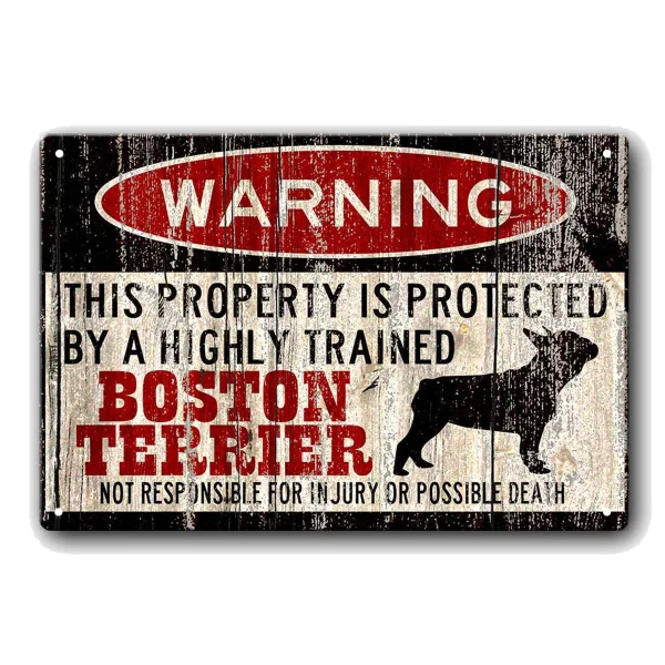 Boston Terrier Sign Funny Metal Signs Dog Warning Sign Vintage Tin Metal Sign Bar Club Cafe Garage Wall Decor Farm Decor Art
Boston Terrier Sign Funny Metal Signs Dog Warning Sign Vintage Tin Metal Sign Bar Club Cafe Garage Wall Decor Farm Decor Art