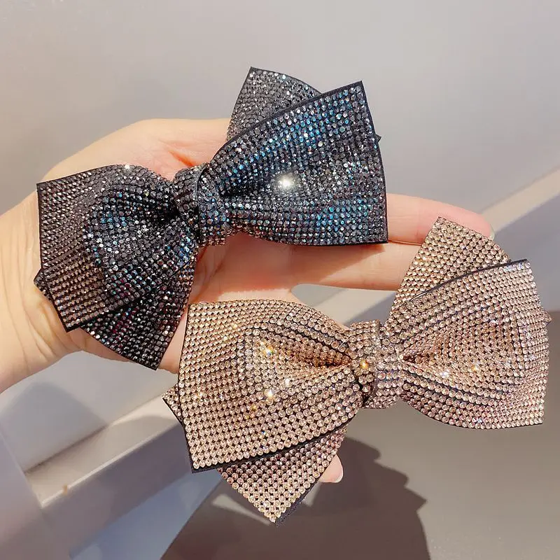 Haimeikang Bow Spring Clip Rhinestone Ponytail Holder Hairpins Barrettes Korean Black Shiny Color Hair Clips Hair Accessories
Haimeikang Bow Spring Clip Rhinestone Ponytail Holder Hairpins Barrettes Korean Black Shiny Color Hair Clips Hair Accessories