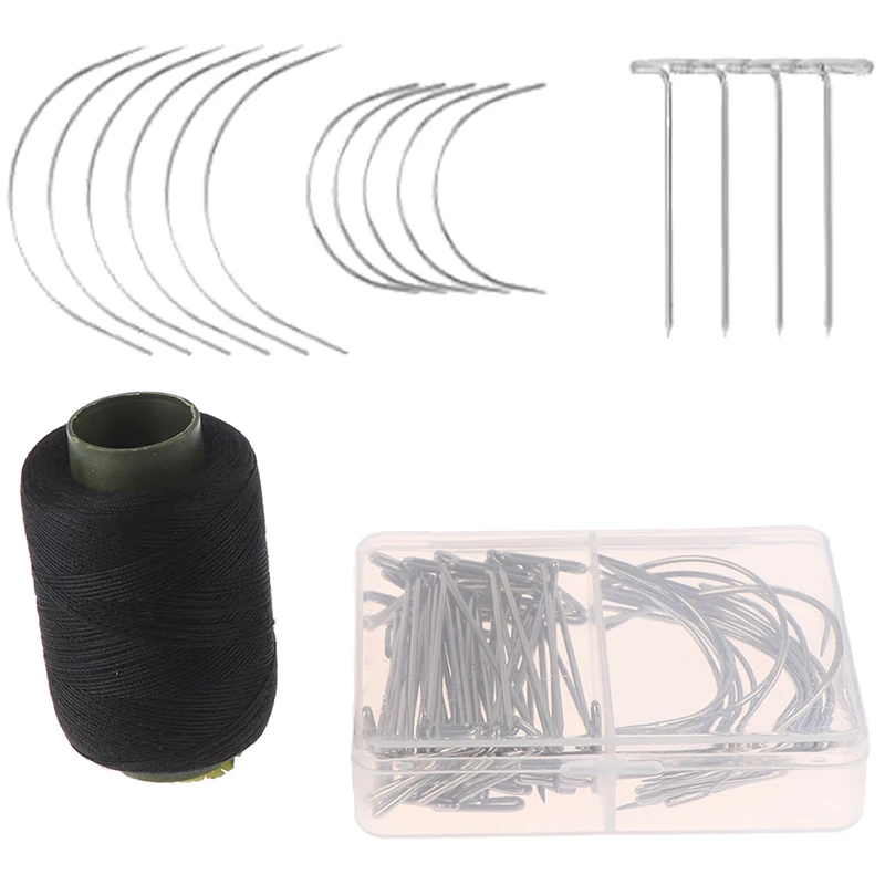 61pcs/set DIY T Pins C Needles For Wig Making, Craft Hand Sewing Fabric Wig Sewing Cord Holding Hair Extender
61pcs/set DIY T Pins C Needles For Wig Making, Craft Hand Sewing Fabric Wig Sewing Cord Holding Hair Extender