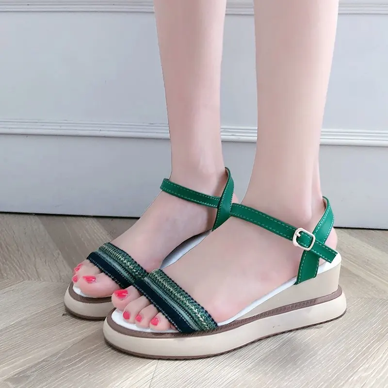 Platform Sandals Women 2021 Summer Chunky High Heels Female Wedges Shoes for Women Fish Toe Green white 5cm Sandalia Feminina
Platform Sandals Women 2021 Summer Chunky High Heels Female Wedges Shoes for Women Fish Toe Green white 5cm Sandalia Feminina