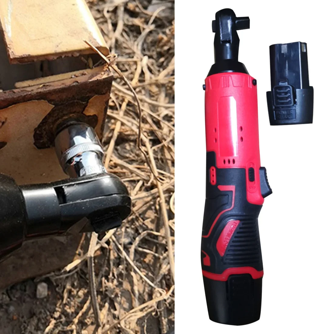 Electric Wrench Ratchet Rechargeable Scaffolding Right Angle Wrench Tools with 18V Battery Charger Kit EU Plug
Electric Wrench Ratchet Rechargeable Scaffolding Right Angle Wrench Tools with 18V Battery Charger Kit EU Plug