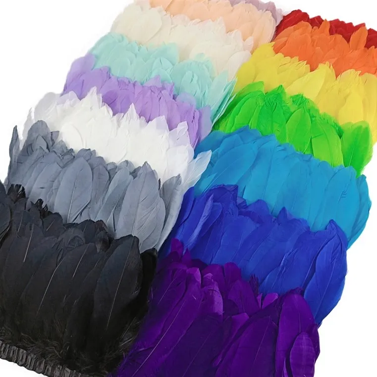 2Meters Goose Feather Trims Wedding Party Decoration Fringes for Clothes Macrame Feathers DIY Colored Plumes Ribbons for Crafts
2Meters Goose Feather Trims Wedding Party Decoration Fringes for Clothes Macrame Feathers DIY Colored Plumes Ribbons for Crafts