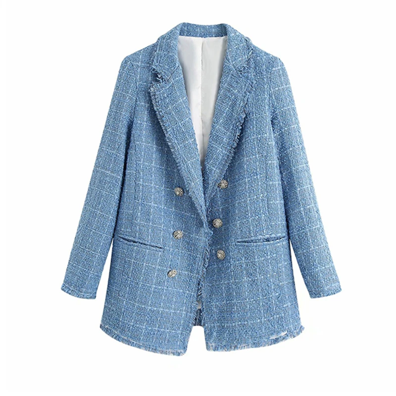 Autumn Winter Women Blue Blazer 2021 Fashion Ladies Double Breasted Suit Jacket Vintage Loose Office Coat Female Streetwear H906
Autumn Winter Women Blue Blazer 2021 Fashion Ladies Double Breasted Suit Jacket Vintage Loose Office Coat Female Streetwear H906
