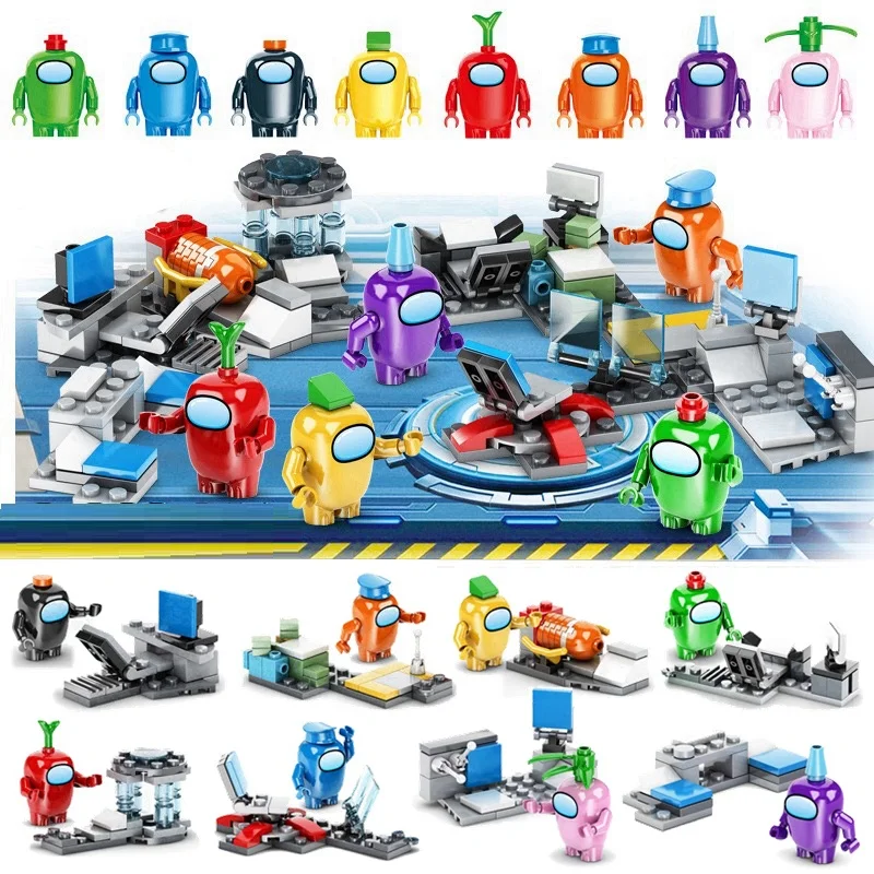 6 in 1 Mini Amonges Model Building Blocks us 8 pcs/lot Figures Bricks Idear Creative DIY Toys For Children as Christmas Gifts
6 in 1 Mini Amonges Model Building Blocks us 8 pcs/lot Figures Bricks Idear Creative DIY Toys For Children as Christmas Gifts