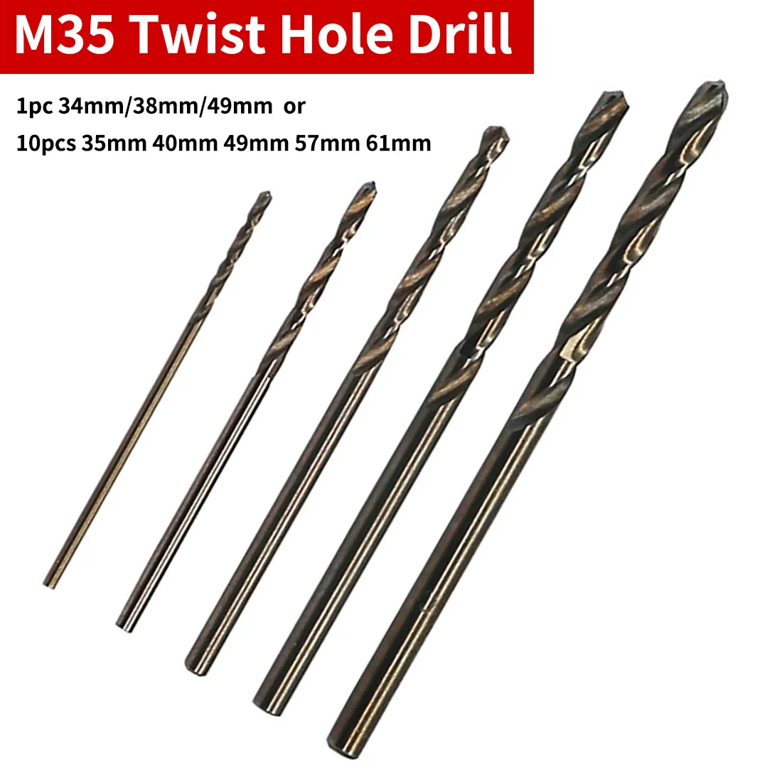 10pcs/1pc Ground Metal Reamer Tools Cobalt HSS Twist Drill Hole M35 Stainless Steel Tool Set 1mm/1.5mm/2.0mm/2.5mm/3.0mm
10pcs/1pc Ground Metal Reamer Tools Cobalt HSS Twist Drill Hole M35 Stainless Steel Tool Set 1mm/1.5mm/2.0mm/2.5mm/3.0mm