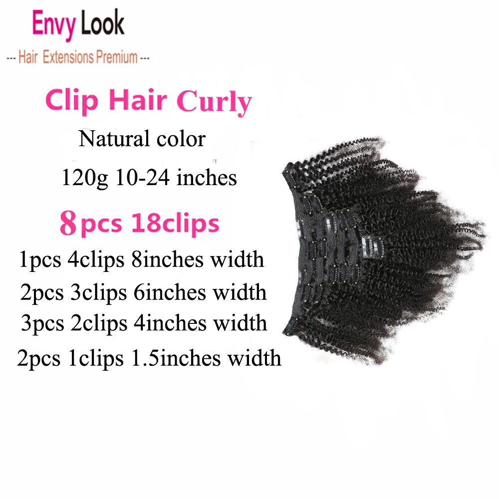 Envy Look Afro Kinky Natural Color For Black Women 100% Human Virgin Hair 8 Pieces / Set CliP In Hair Extensions
Envy Look Afro Kinky Natural Color For Black Women 100% Human Virgin Hair 8 Pieces / Set CliP In Hair Extensions