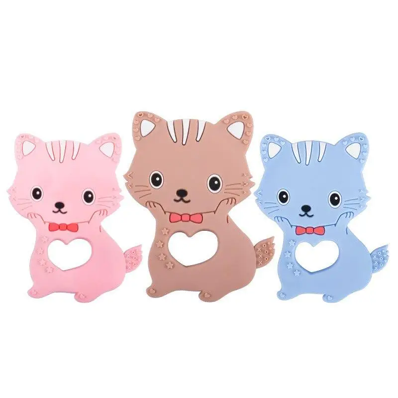 1Pcs New Baby Silicone Teethers PVC Free Teething Toy Cute Cartoon Cat Baby Teether Silicone Chain Baby Products Teether
1Pcs New Baby Silicone Teethers PVC Free Teething Toy Cute Cartoon Cat Baby Teether Silicone Chain Baby Products Teether