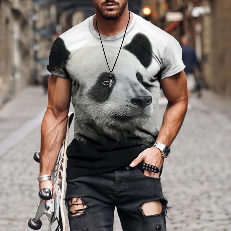 2021 Summer 3D Printing T-Shirt Panda Painting Men's Short Sleeves Trendy Menswear Entleman Style Design Casual Tshirt Tops Tees
2021 Summer 3D Printing T-Shirt Panda Painting Men's Short Sleeves Trendy Menswear Entleman Style Design Casual Tshirt Tops Tees