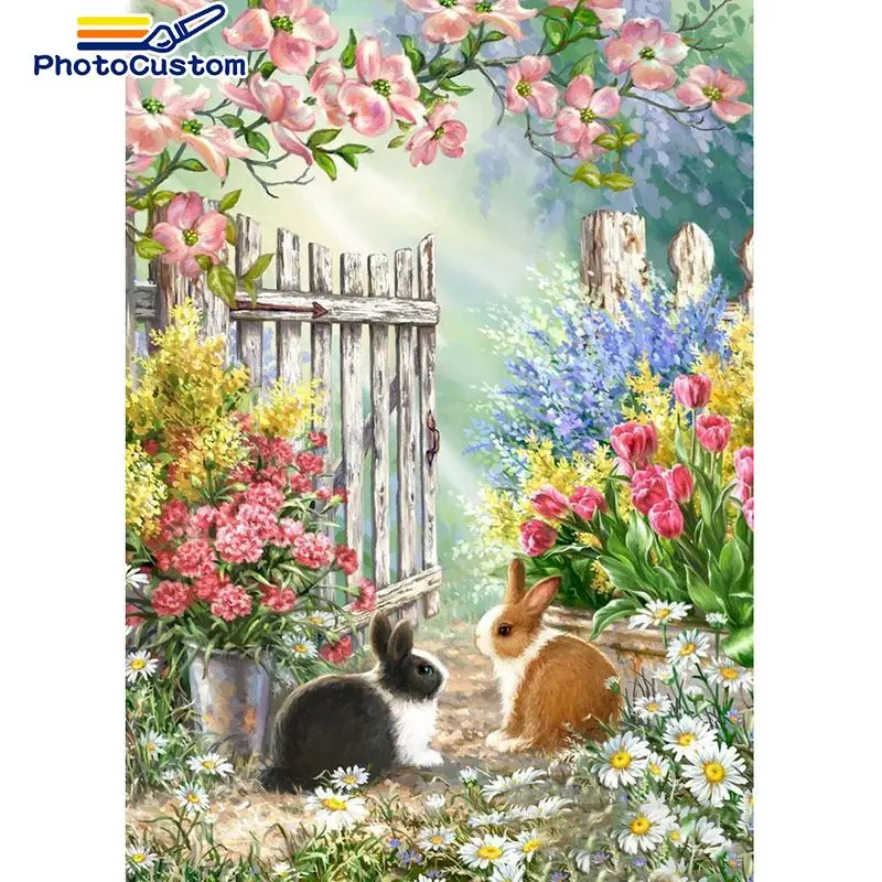PhotoCustom Frameless Painting By Numbers Two Rabbits Oil Paint by numbers Zero basis Handpainted DIY 40x50cm Kits Home Decor
PhotoCustom Frameless Painting By Numbers Two Rabbits Oil Paint by numbers Zero basis Handpainted DIY 40x50cm Kits Home Decor