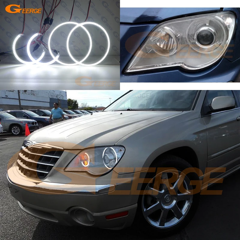 For Chrysler Pacifica 2007 2008 headlight Ultra bright SMD LED Angel Eyes halo rings kit Day Light Car styling Accessories
For Chrysler Pacifica 2007 2008 headlight Ultra bright SMD LED Angel Eyes halo rings kit Day Light Car styling Accessories
