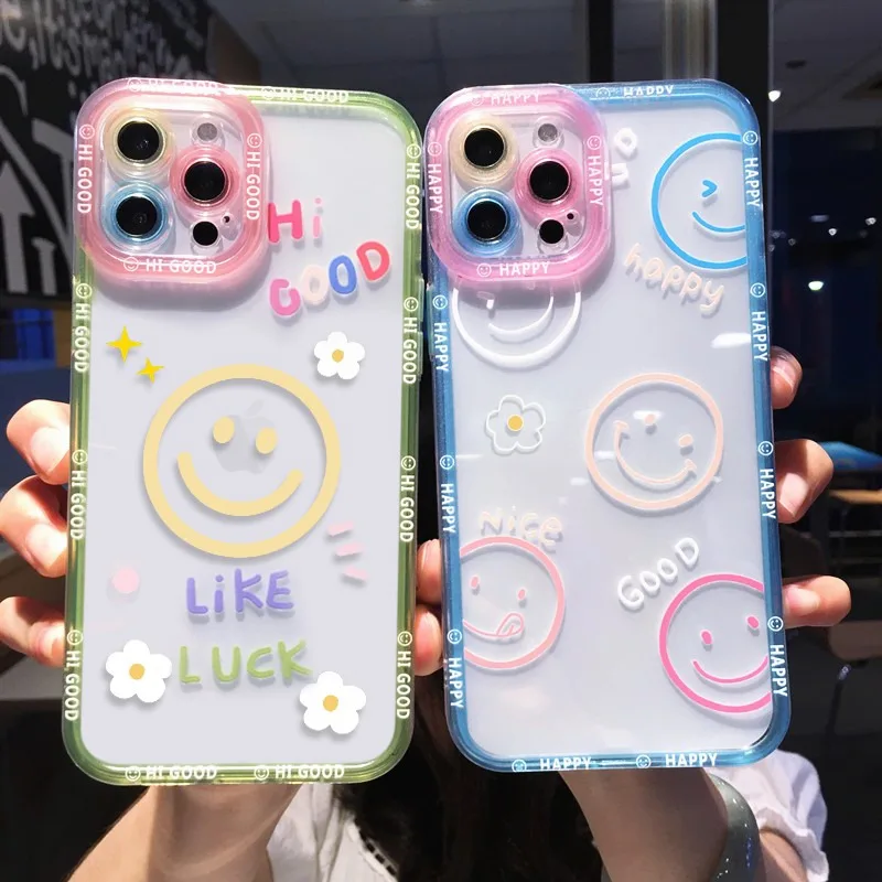 Cute Cartoon Smile Flower Case for IPhone 13 12 11 Pro Max Coque for Iphone 13ProMax 13Pro Lens Protection Shockproof Soft Cover
Cute Cartoon Smile Flower Case for IPhone 13 12 11 Pro Max Coque for Iphone 13ProMax 13Pro Lens Protection Shockproof Soft Cover
