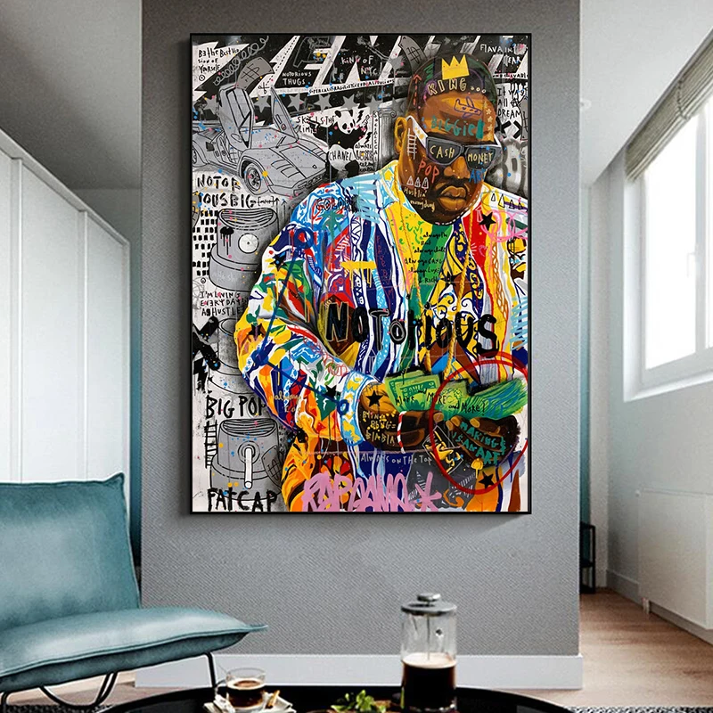 Street Graffiti Art Abstract Rapper Portrait of Bigger Canvas Paintings Posters and Prints Wall Art Pictures for Living Room
Street Graffiti Art Abstract Rapper Portrait of Bigger Canvas Paintings Posters and Prints Wall Art Pictures for Living Room
