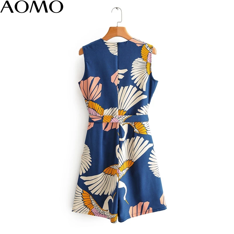 AOMO jumpsuits for women 2020 fashion women birds print playsuit back zipper short Sleeve Female casual beach playsuit 2F55A
AOMO jumpsuits for women 2020 fashion women birds print playsuit back zipper short Sleeve Female casual beach playsuit 2F55A