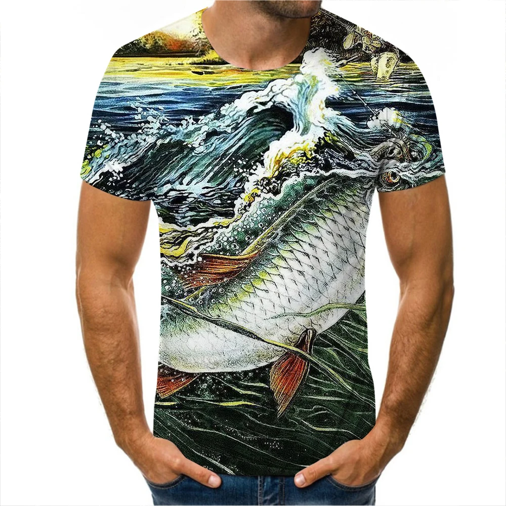 Summer New Fashion 3 d Printing Fish Leisure Men's Clothing Short Sleeve T-Shirt Round Collar Short Sleeve T-Shirt T-Shirts Men
Summer New Fashion 3 d Printing Fish Leisure Men's Clothing Short Sleeve T-Shirt Round Collar Short Sleeve T-Shirt T-Shirts Men