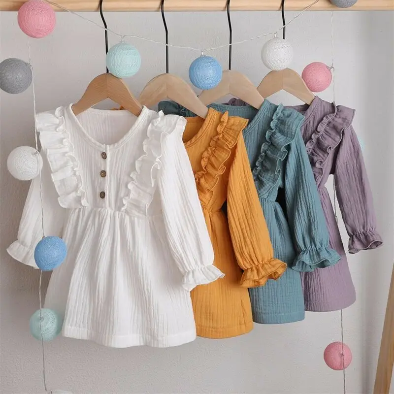 0-5Y Toddler Kids Baby Girl Autumn Dress Ruffles Long Sleeve Solid Cotton Linen Party Casual Dress Clothes
0-5Y Toddler Kids Baby Girl Autumn Dress Ruffles Long Sleeve Solid Cotton Linen Party Casual Dress Clothes
