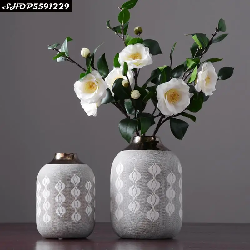 Simple Art Luxury Ceramic Vase Decoration Modern Home Large Simulation Flower Arrangement Container Home Decoration Accessories
Simple Art Luxury Ceramic Vase Decoration Modern Home Large Simulation Flower Arrangement Container Home Decoration Accessories