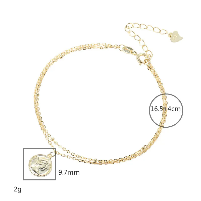 Double Layer Round 18k Gold Coin Portrait Real 925 Sterling Silver Bracelets For Women Fine Jewelry Bracelets & Bangles Flyleaf
Double Layer Round 18k Gold Coin Portrait Real 925 Sterling Silver Bracelets For Women Fine Jewelry Bracelets & Bangles Flyleaf