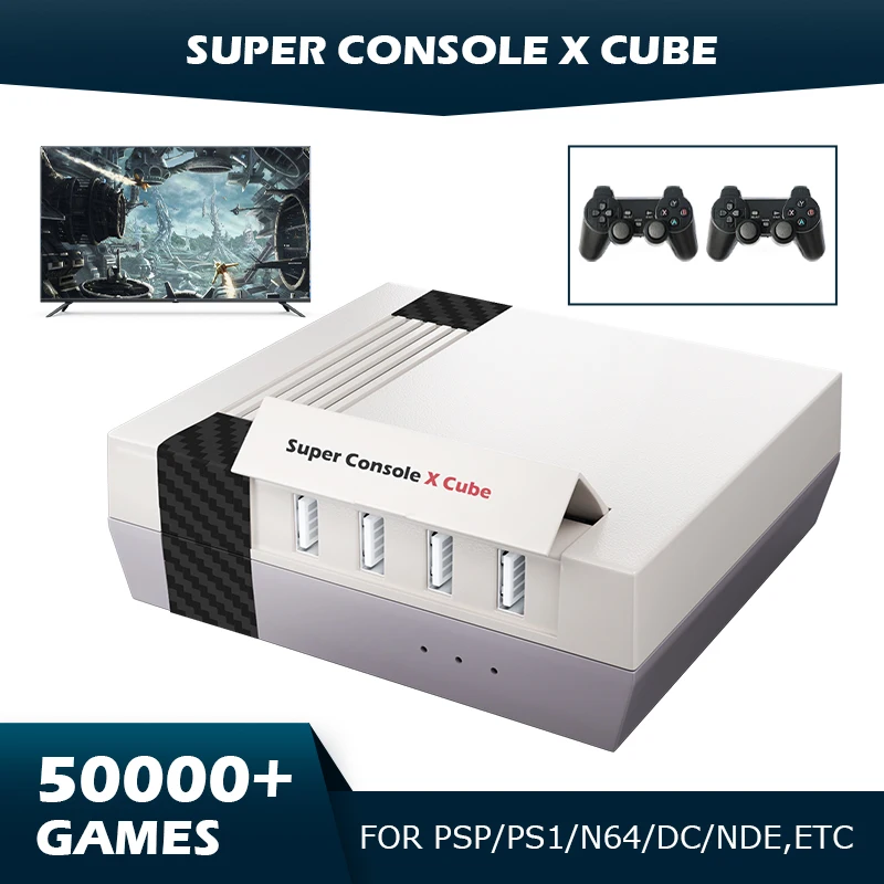 Ретро игровая консоль, супер консоль X Cube TV, игровой плеер для PS1/PSP/N64/DC/NDS с беспроводным контроллером 2,4G, 50000 + игр
Ретро игровая консоль, супер консоль X Cube TV, игровой плеер для PS1/PSP/N64/DC/NDS с беспроводным контроллером 2,4G, 50000 + игр