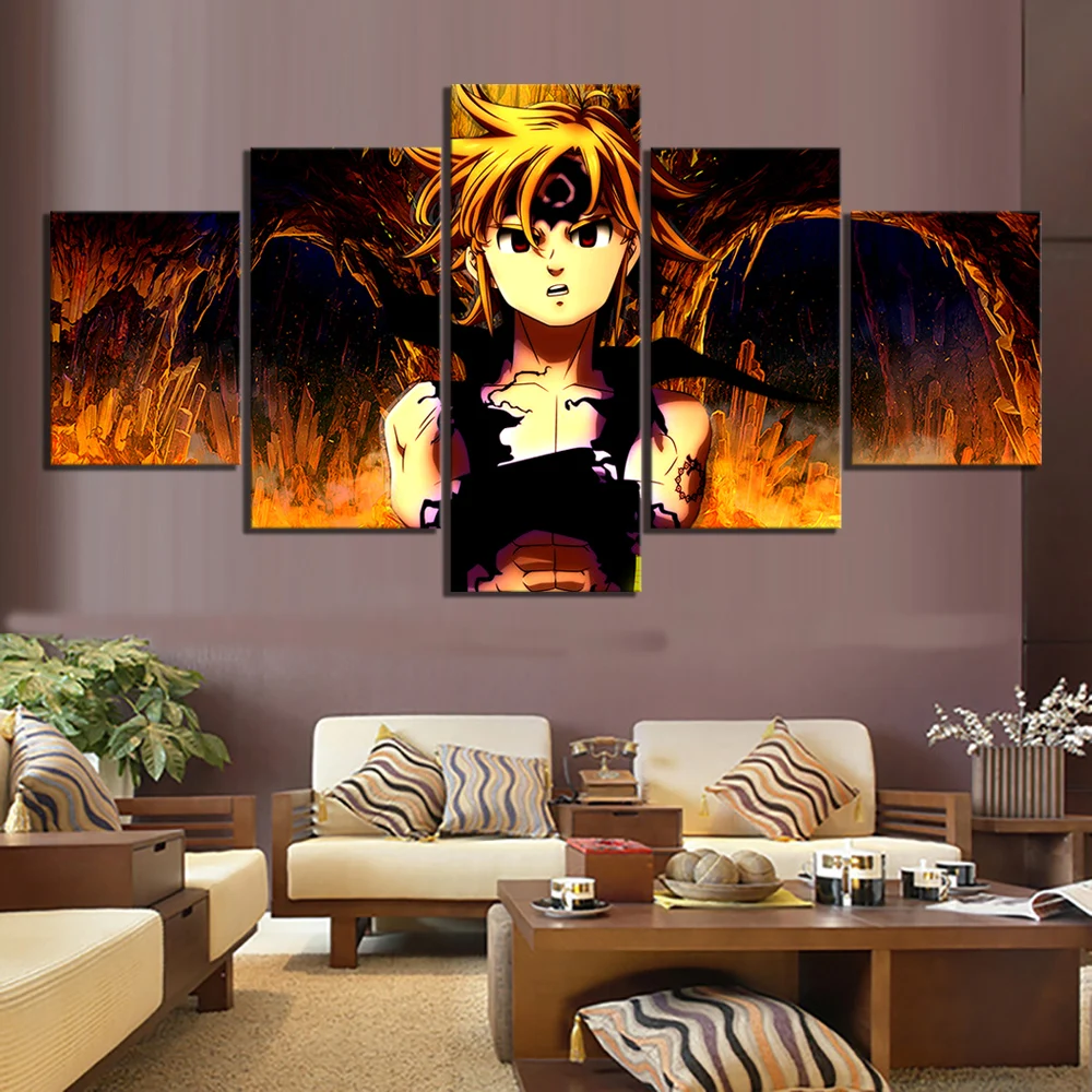 5 Panel Anime Poster Seven Deadly Sins Wall Artwork Canvas Print Home Decoration Painting Modular Pictures For Living Room Frame
5 Panel Anime Poster Seven Deadly Sins Wall Artwork Canvas Print Home Decoration Painting Modular Pictures For Living Room Frame