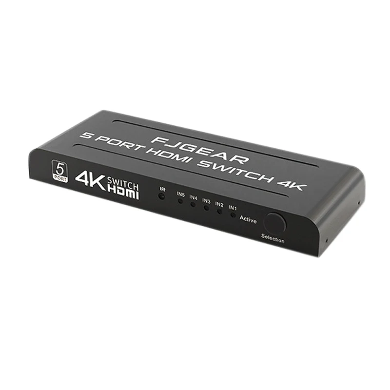 FJGEAR HDMI Video Switcher 5 In 1Out HDMI Splitter 4K 3D For Desktop Monitor Projector
FJGEAR HDMI Video Switcher 5 In 1Out HDMI Splitter 4K 3D For Desktop Monitor Projector