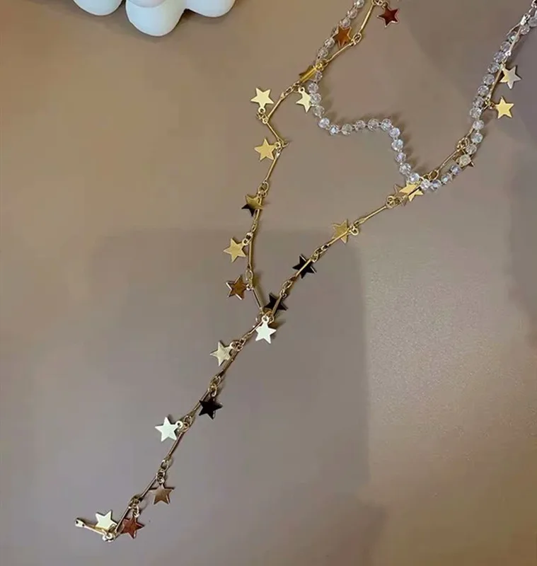 2021 New Boho Fashion Crystal Stars Pendant Necklaces For Women Vintage Gold Necklace Multilayer Female Jewelry Wedding Gift
2021 New Boho Fashion Crystal Stars Pendant Necklaces For Women Vintage Gold Necklace Multilayer Female Jewelry Wedding Gift