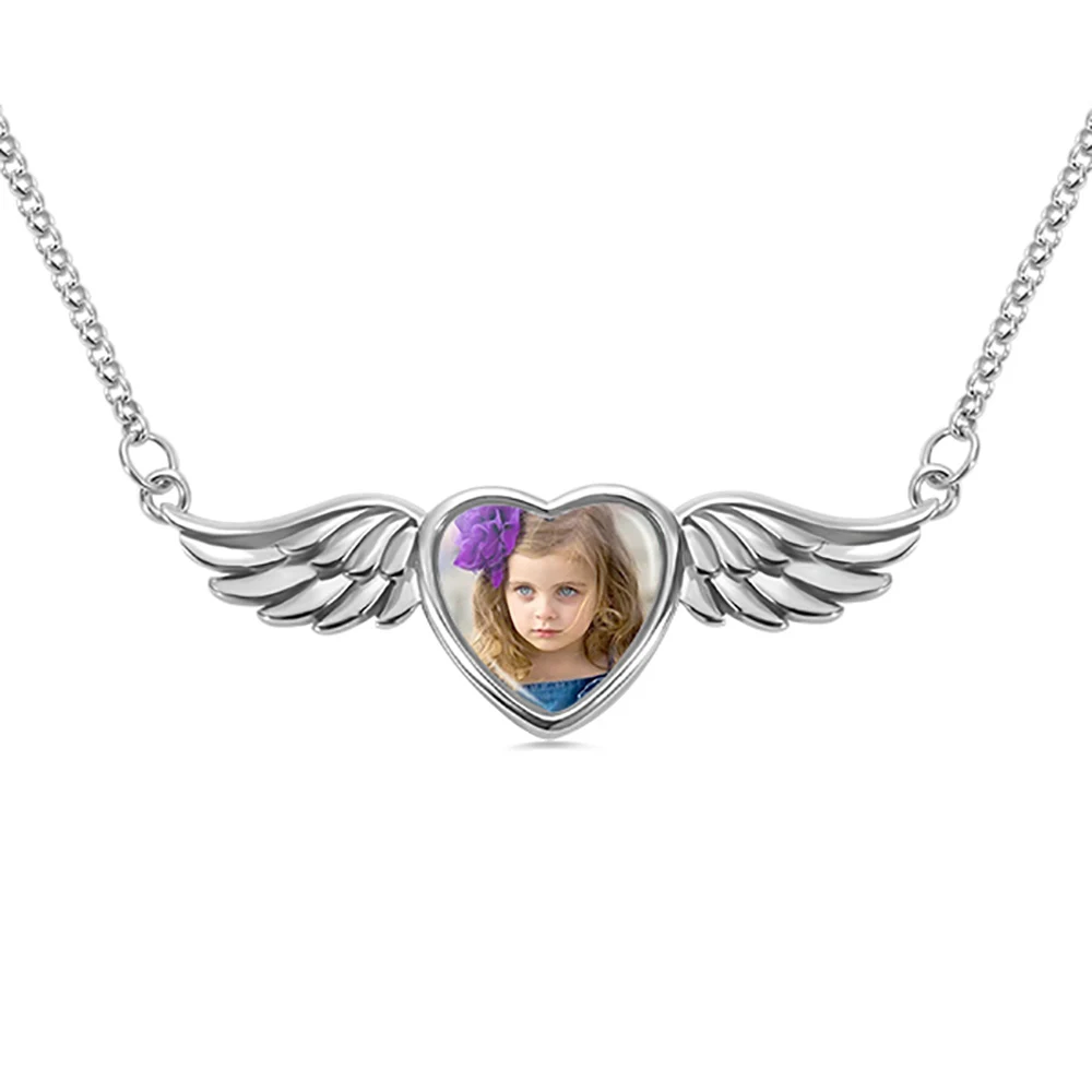 Sweey Wholesale Personalized Trendy Photo Angel Wing Necklace Custom Fashion Engraved Photo Necklace with Angel Wing
Sweey Wholesale Personalized Trendy Photo Angel Wing Necklace Custom Fashion Engraved Photo Necklace with Angel Wing